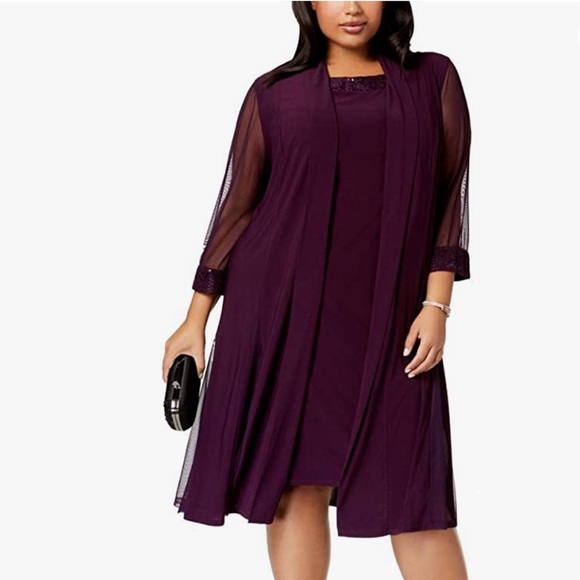 COPY - R&M Richards Plum Dress Jacket - Picture 2 of 3